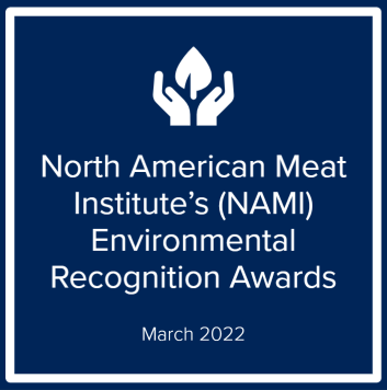 A graphic that reads "North American Meat Institute's (NAMI) Environmental Recognition Awards."